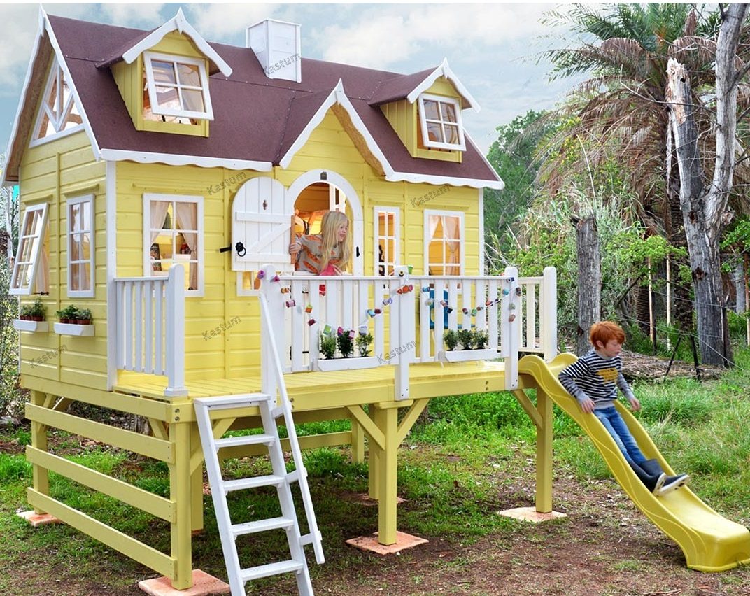 большой деревянный домик для детей kas-039