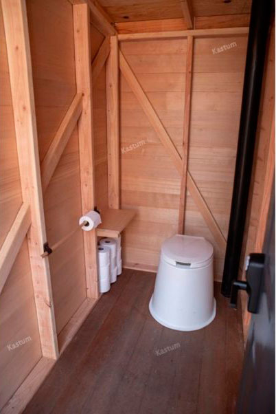 дачный туалет уличный kas-054 с пластиковым унитазом