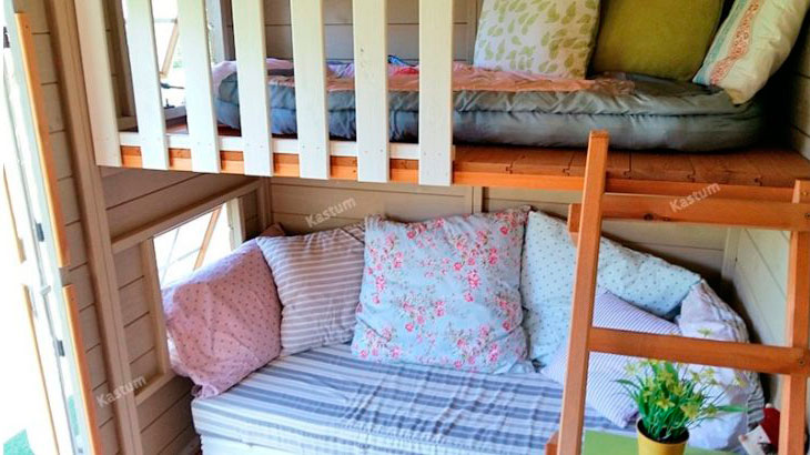 детский игровой домик из дерева kas-038 кровать